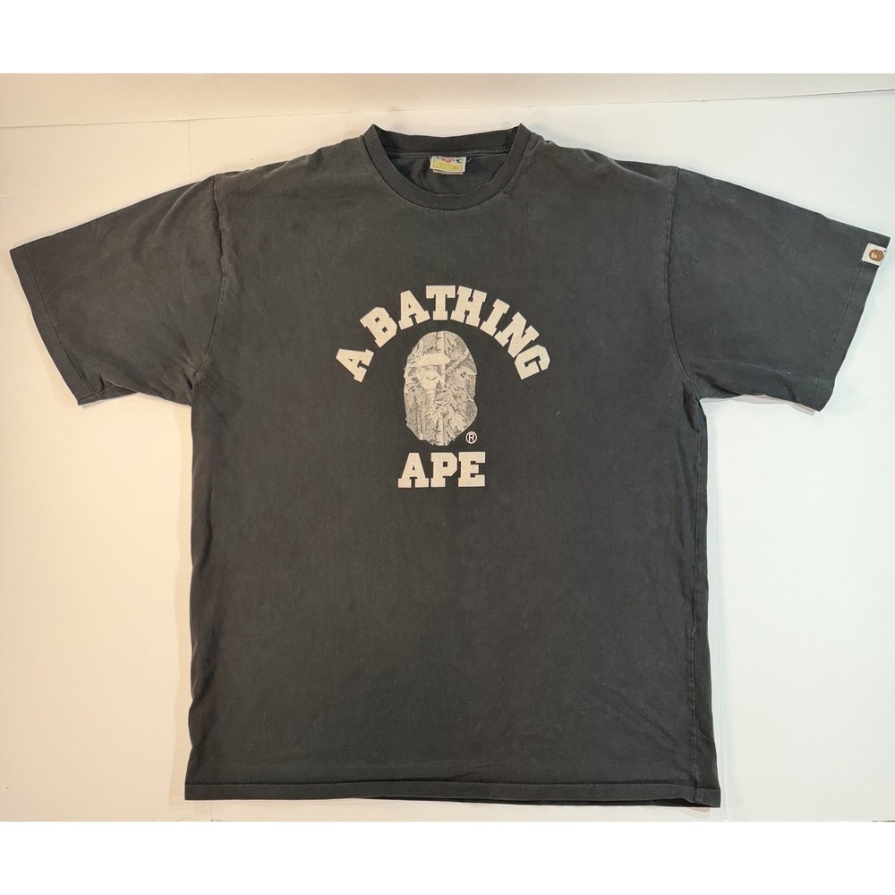 A Bathing Ape BAPE T Shirt Mens 3XL Black Ape Head Logo Streetwear Japan